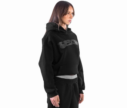 BLACK DOUBLE TAKE HOODIE