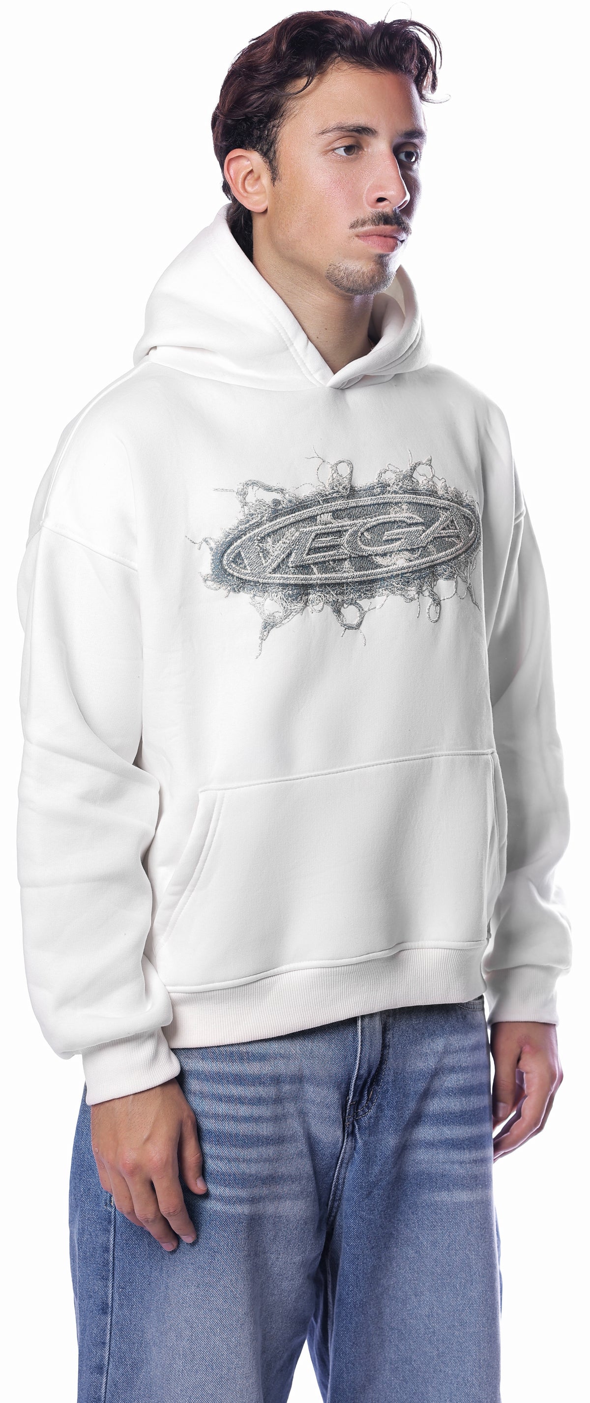 WHITE VEGA ICON HOODIE