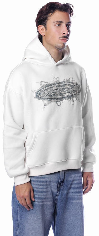 WHITE VEGA ICON HOODIE