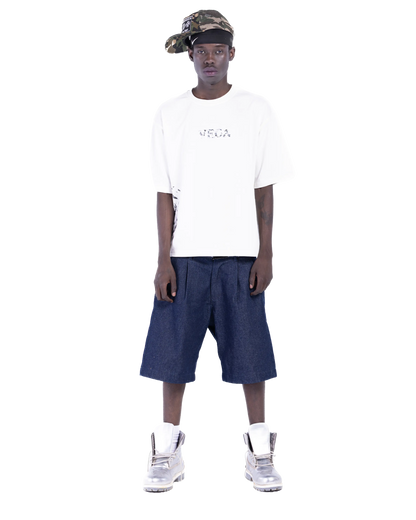 WHITE DISPLACED T-SHIRT