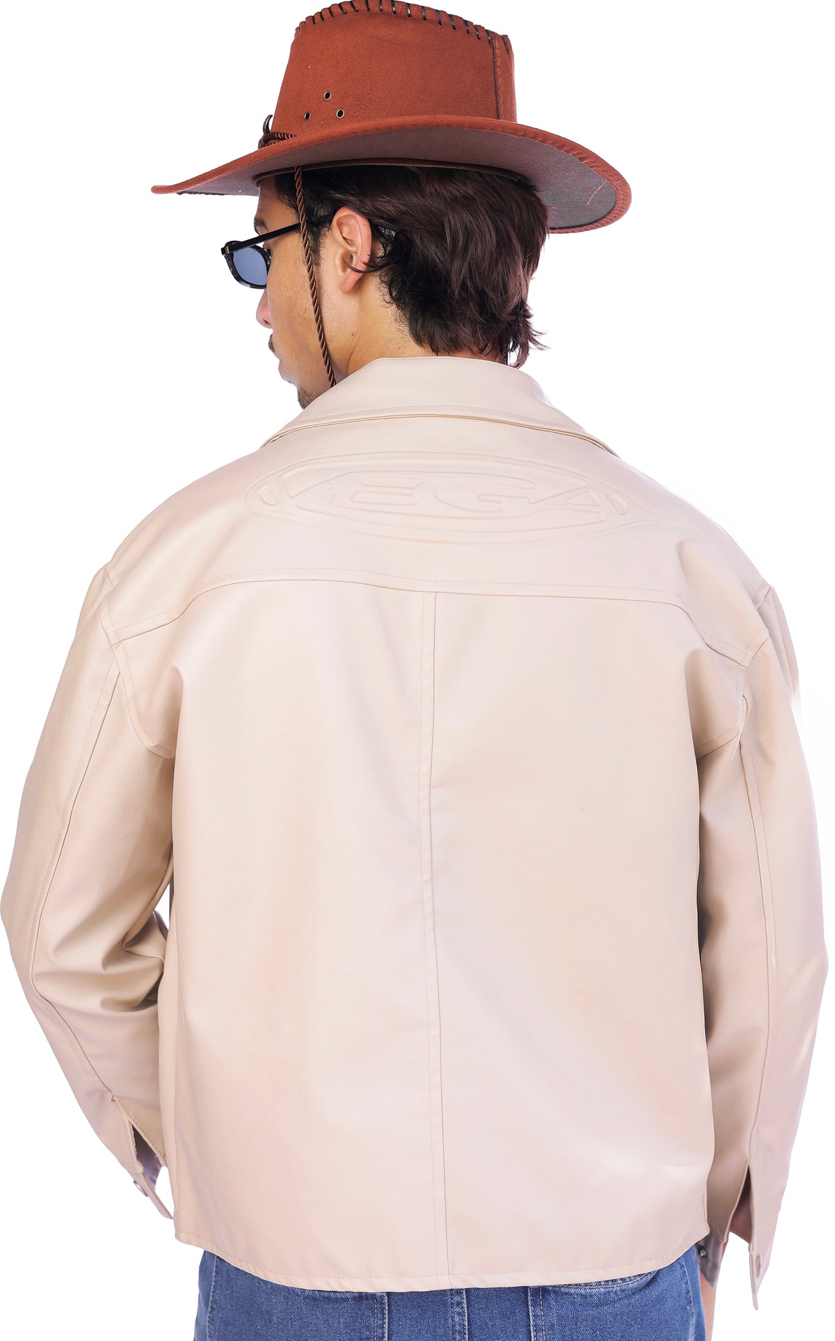 BEIGE JOE'S LEATHER JACKET