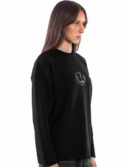 BLACK VEGA EMBLEM KNIT