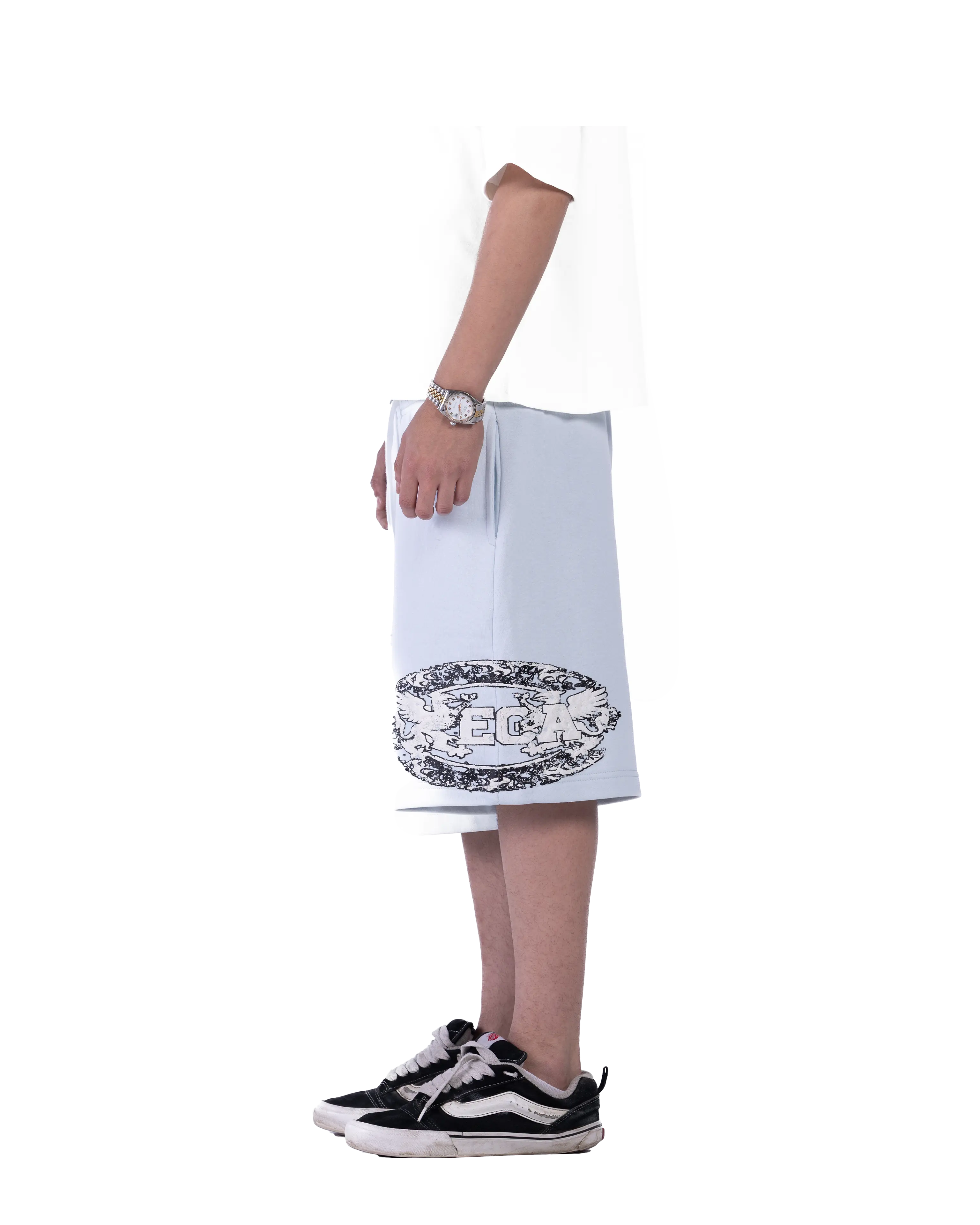 BABY BLUE CREST SHORTS