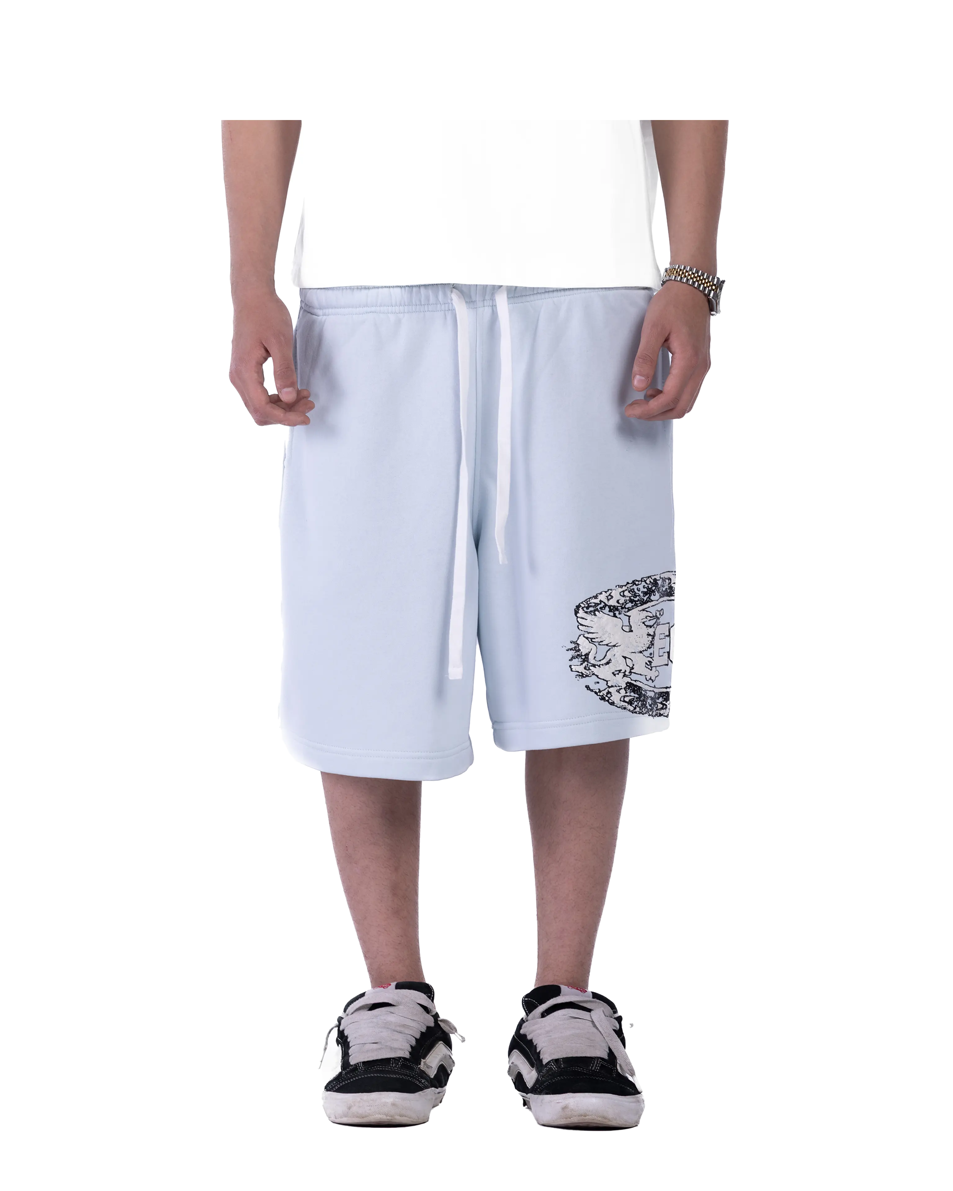 BABY BLUE CREST SHORTS
