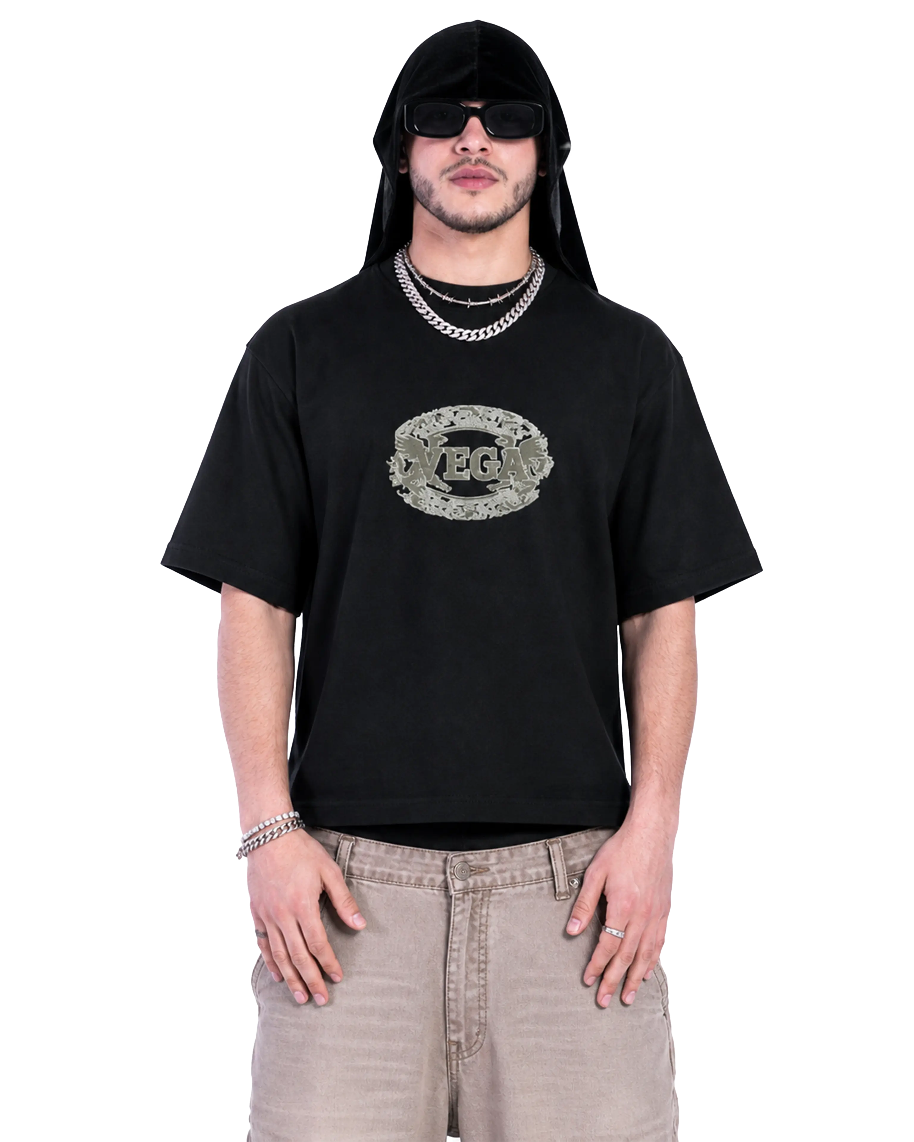 BLACK CREST T-SHIRT