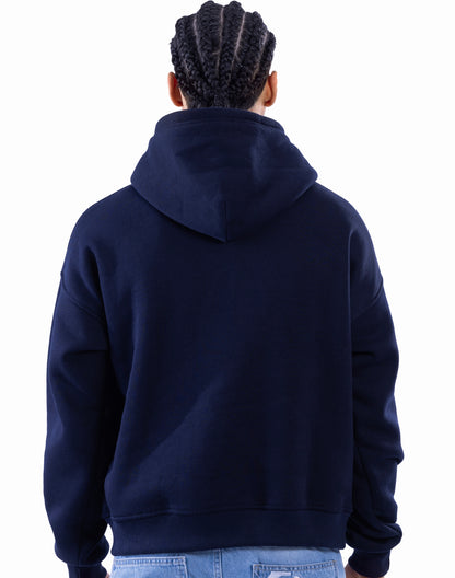 DARK BLUE VEGA TEXTURE HOODIE