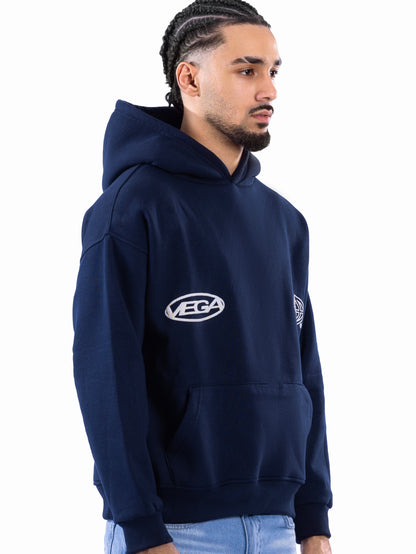 DARK BLUE VEGA OUTLINE HOODIE