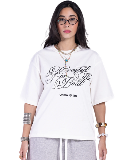 WHITE NOBLE SCRIPT T-SHIRT
