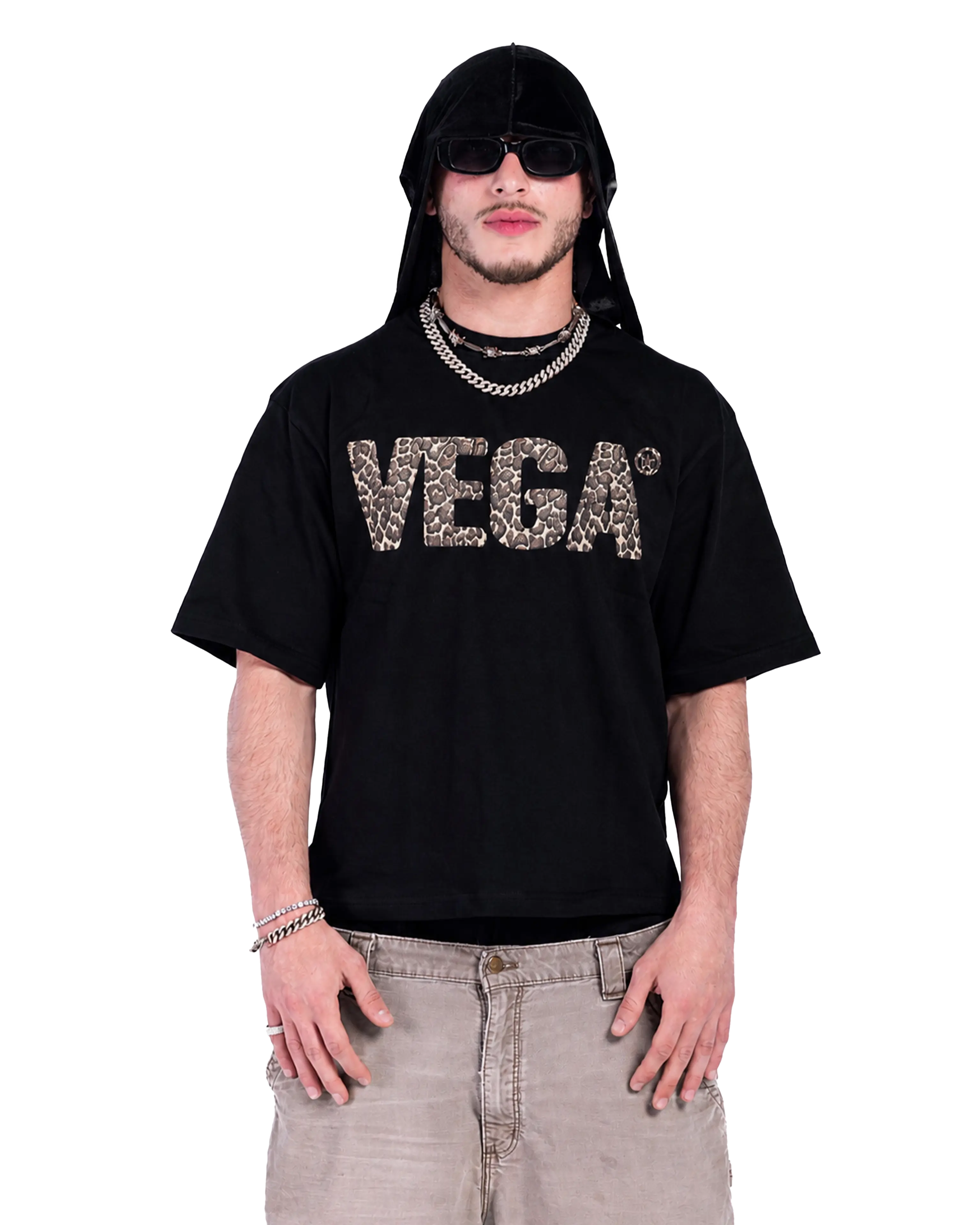 BLACK LEOPARD T-SHIRT