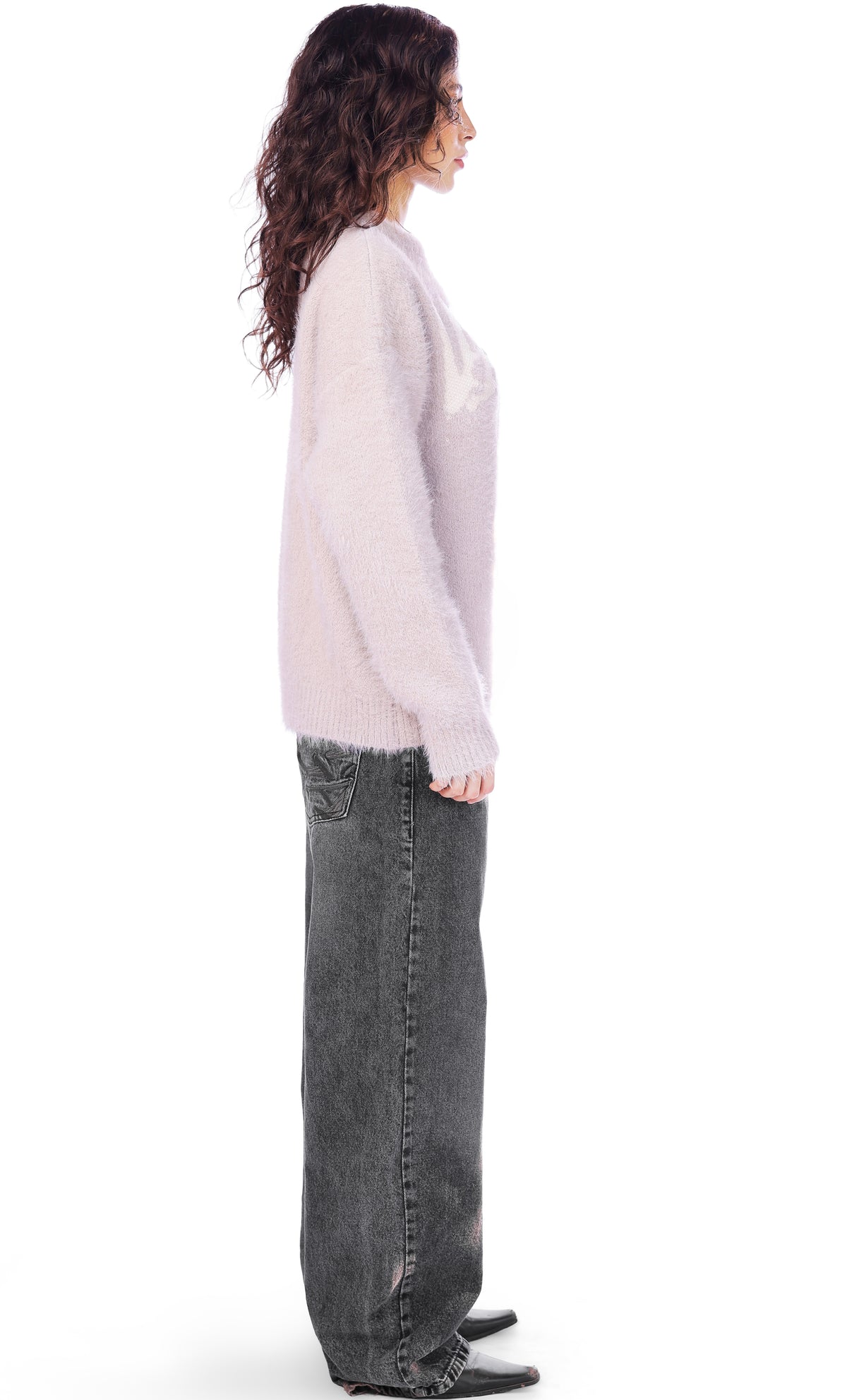 GREY MOHAIR SWEATER