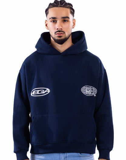 DARK BLUE VEGA OUTLINE HOODIE