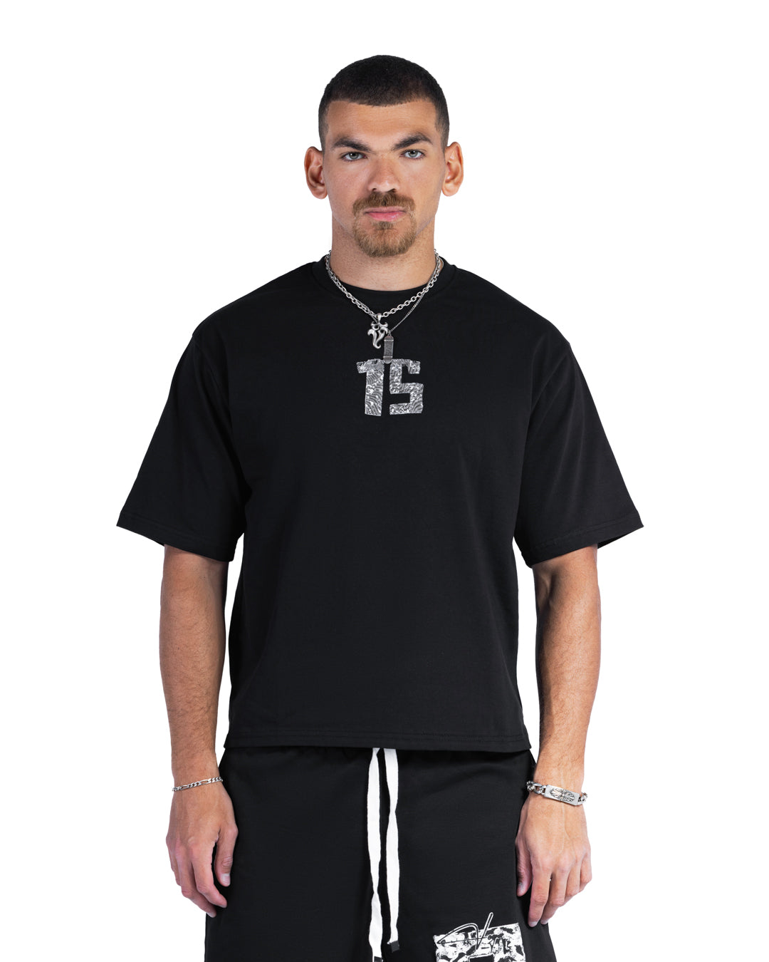 BLACK DISTRICT 15 TEE
