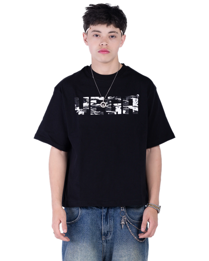 BLACK GLITCH MODE T-SHIRT