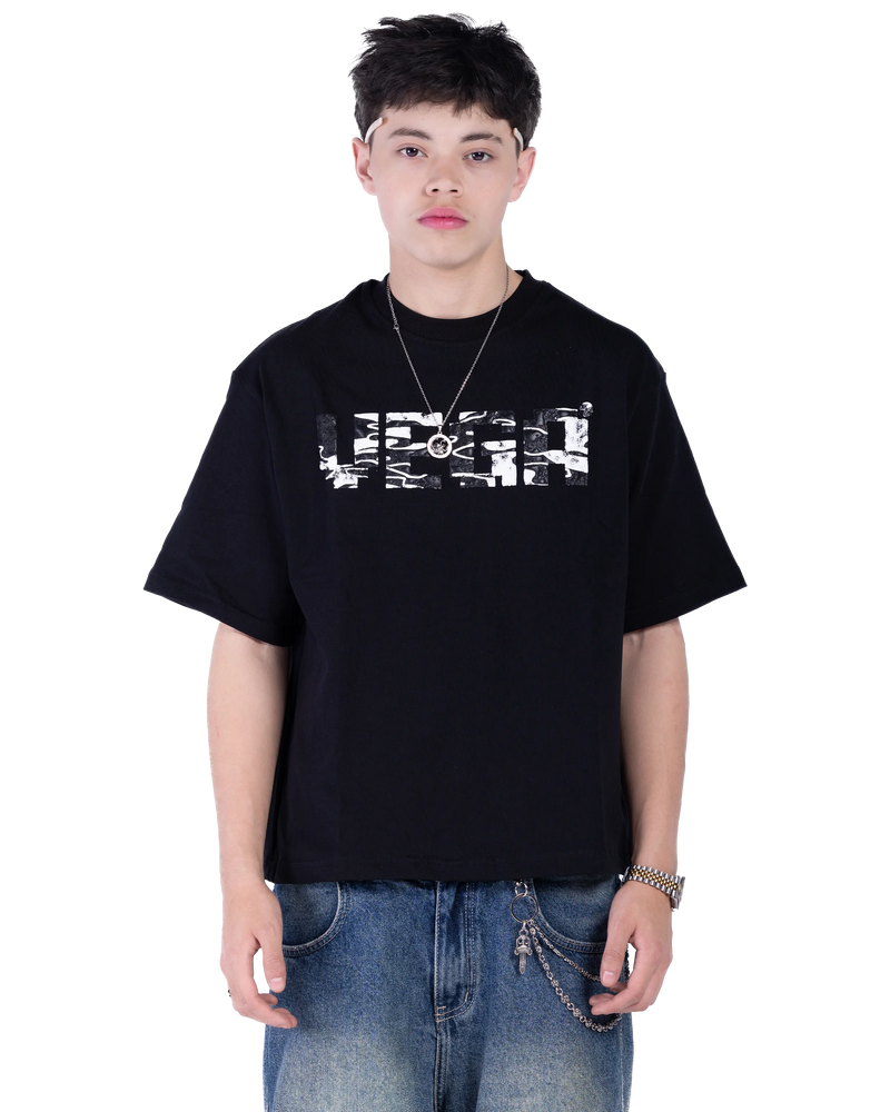 BLACK GLITCH MODE T-SHIRT