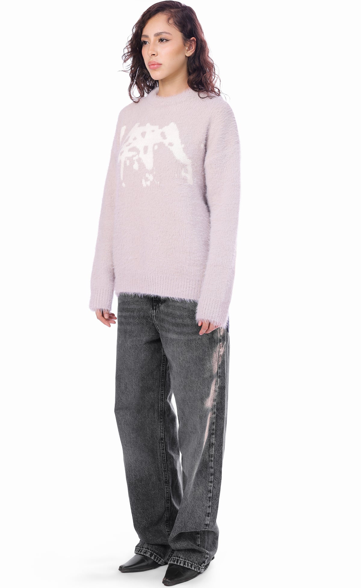 GREY MOHAIR SWEATER