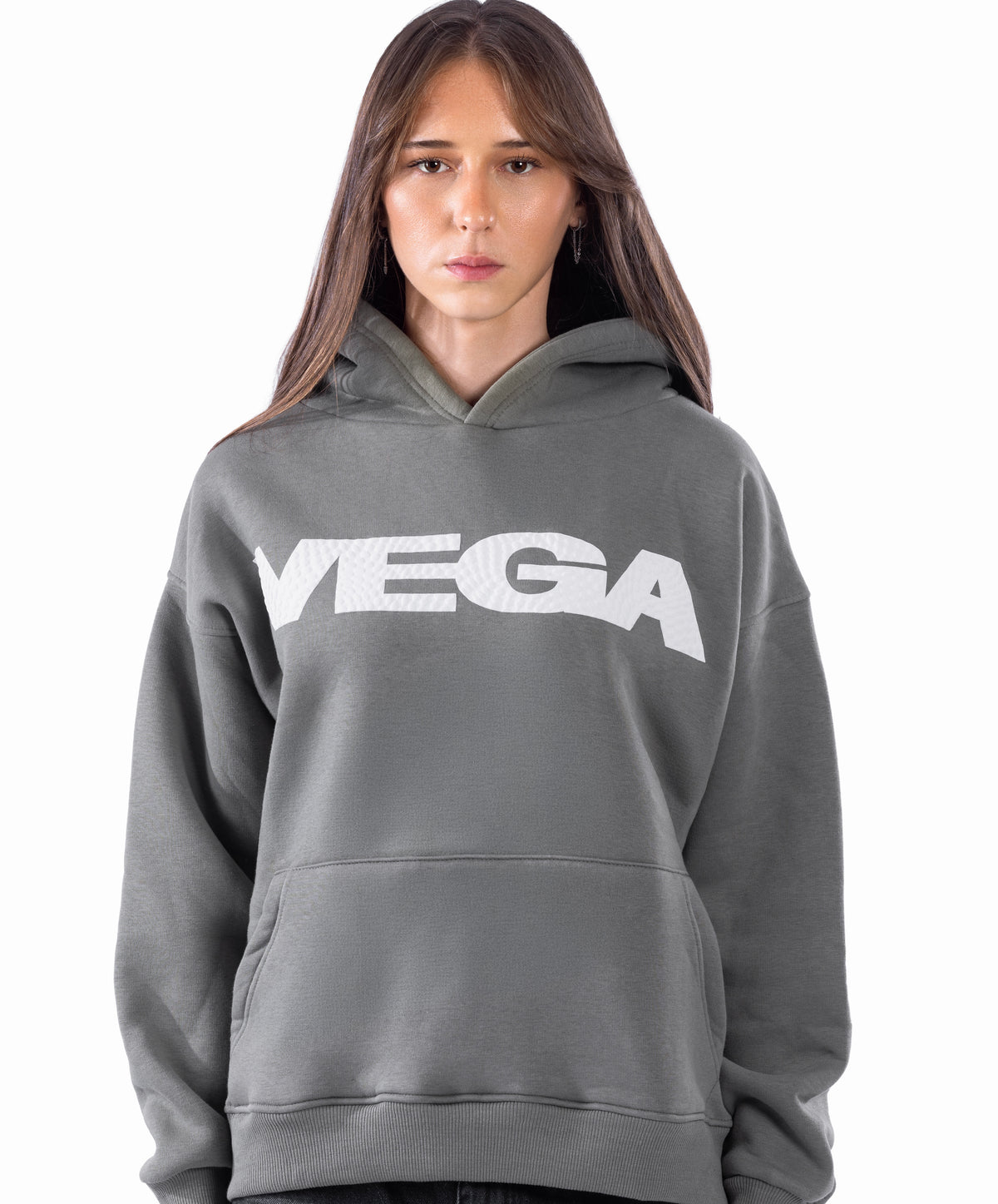 GRAY VEGA TEXTURE HOODIE