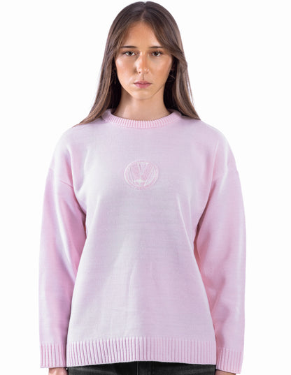 BABY PINK VEGA EMBLEM KNIT