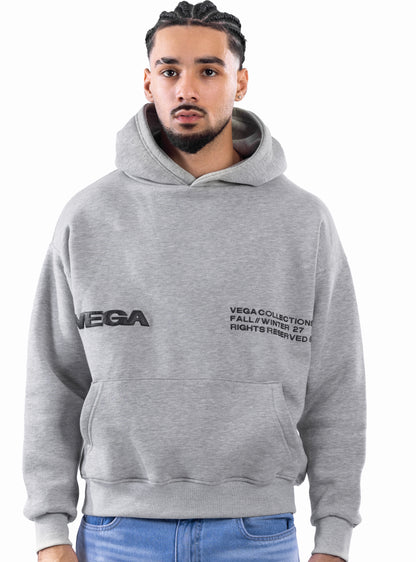 LIGHT GRAY VEGA SIGNATURE HOODIE