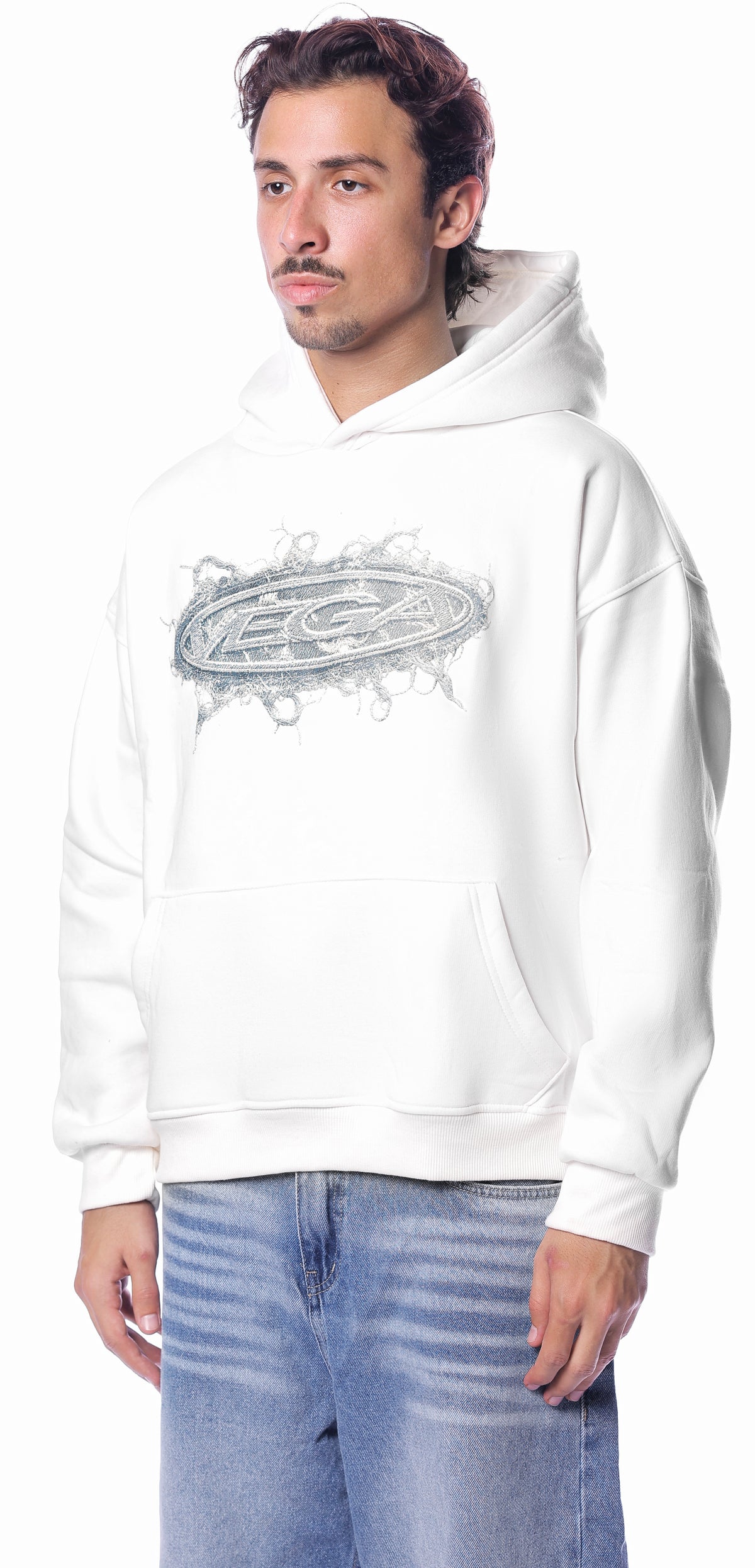 WHITE VEGA ICON HOODIE