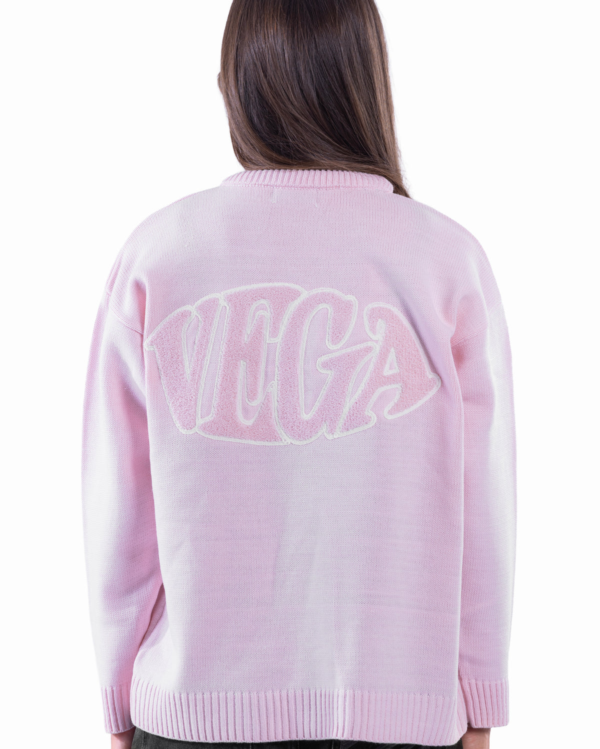 BABY PINK VEGA EMBLEM KNIT