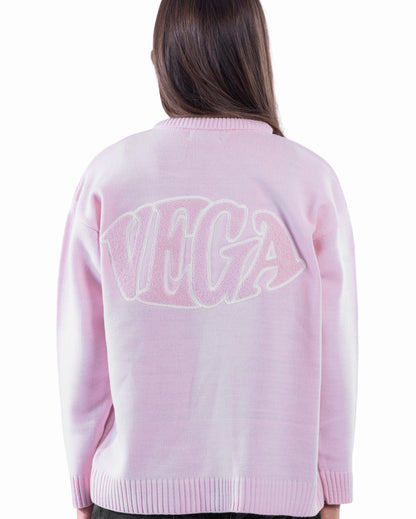 BABY PINK VEGA EMBLEM KNIT