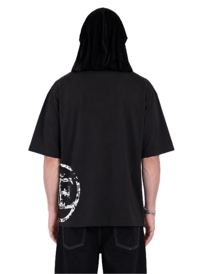 BLACK DISPLACED T-SHIRT