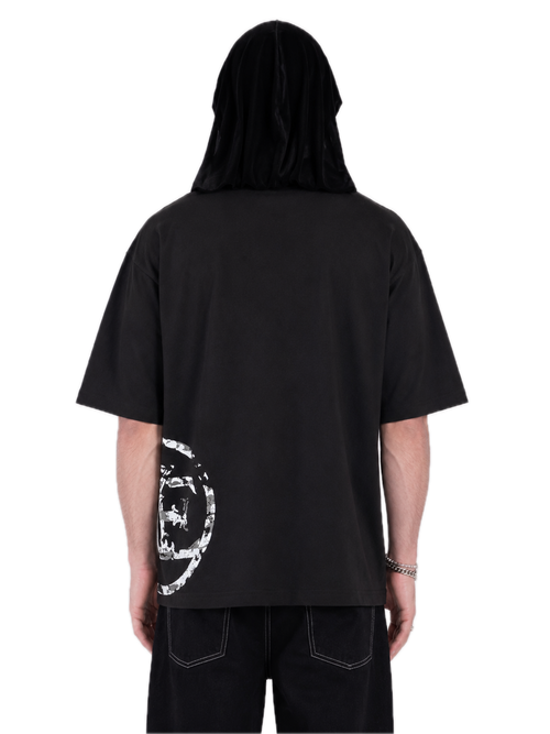 BLACK DISPLACED T-SHIRT