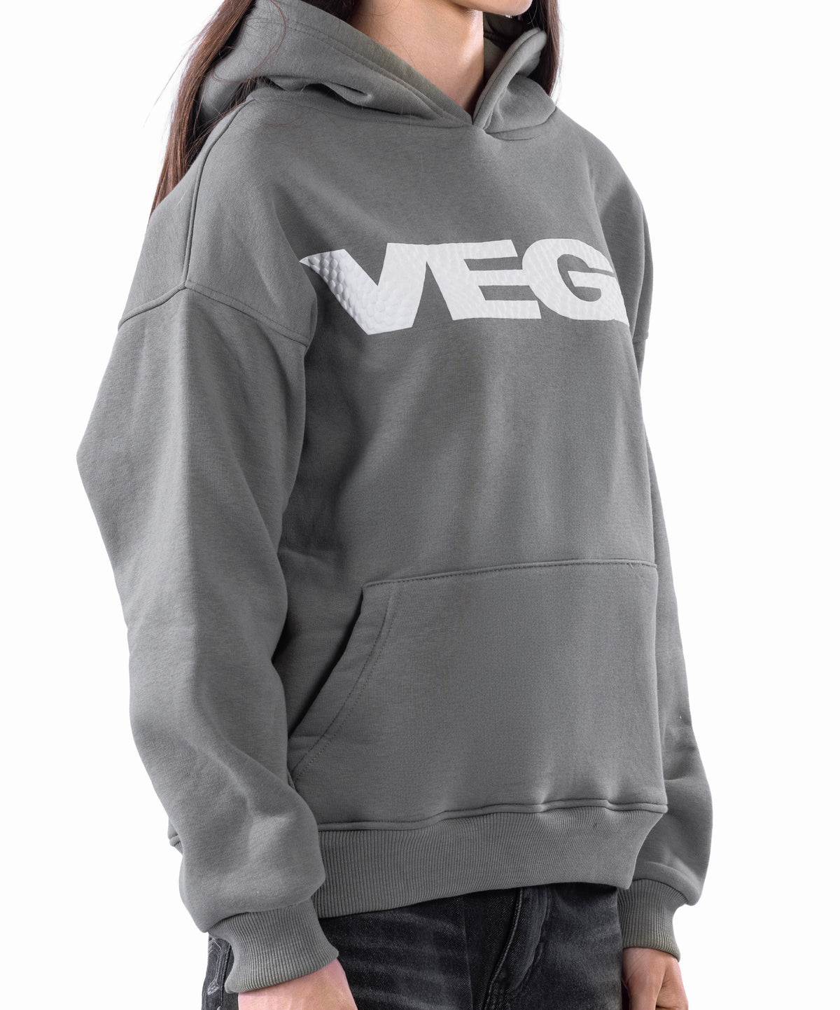 GRAY VEGA TEXTURE HOODIE