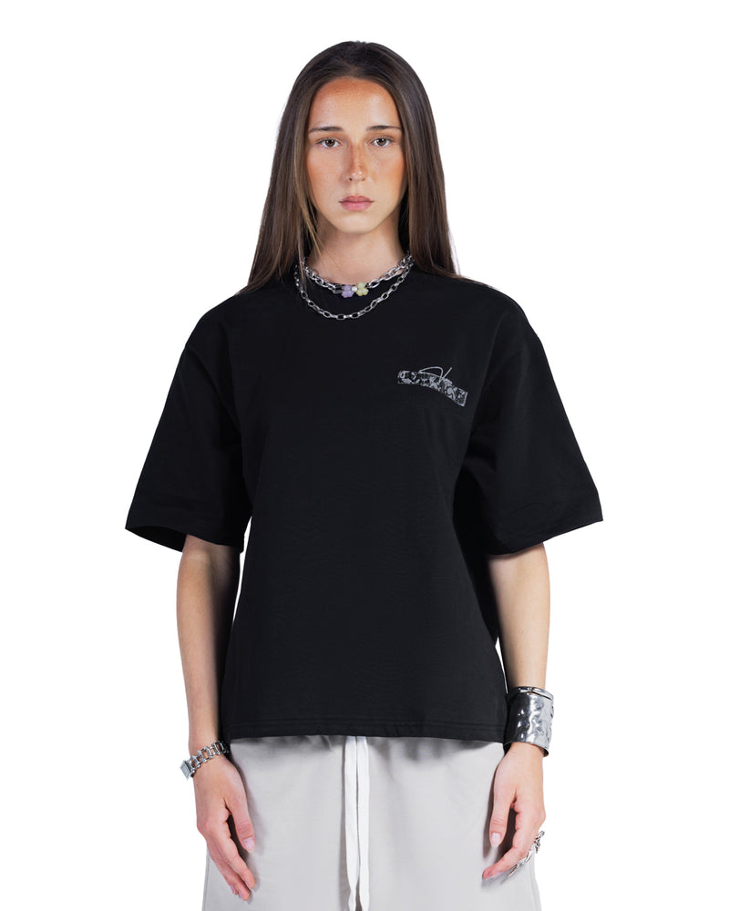 BLACK DISTRACT 11 TEE