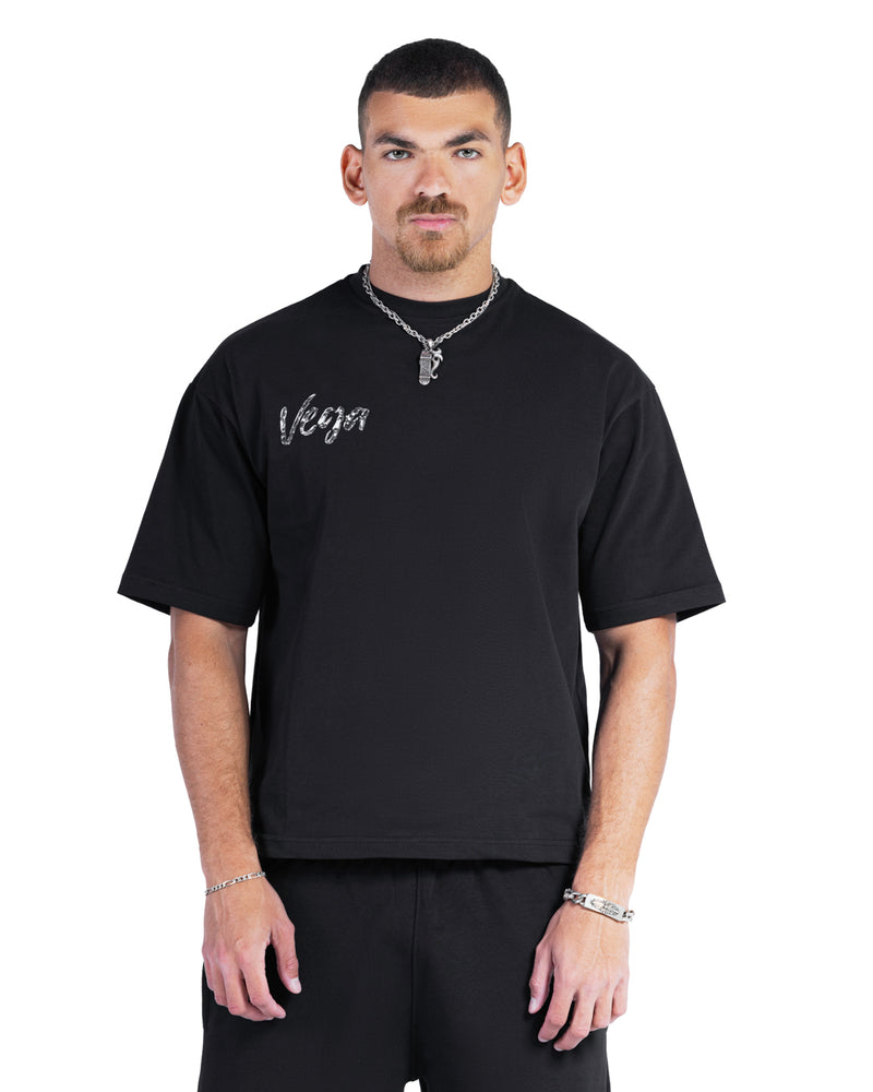 BLACK DOUBLE TEE