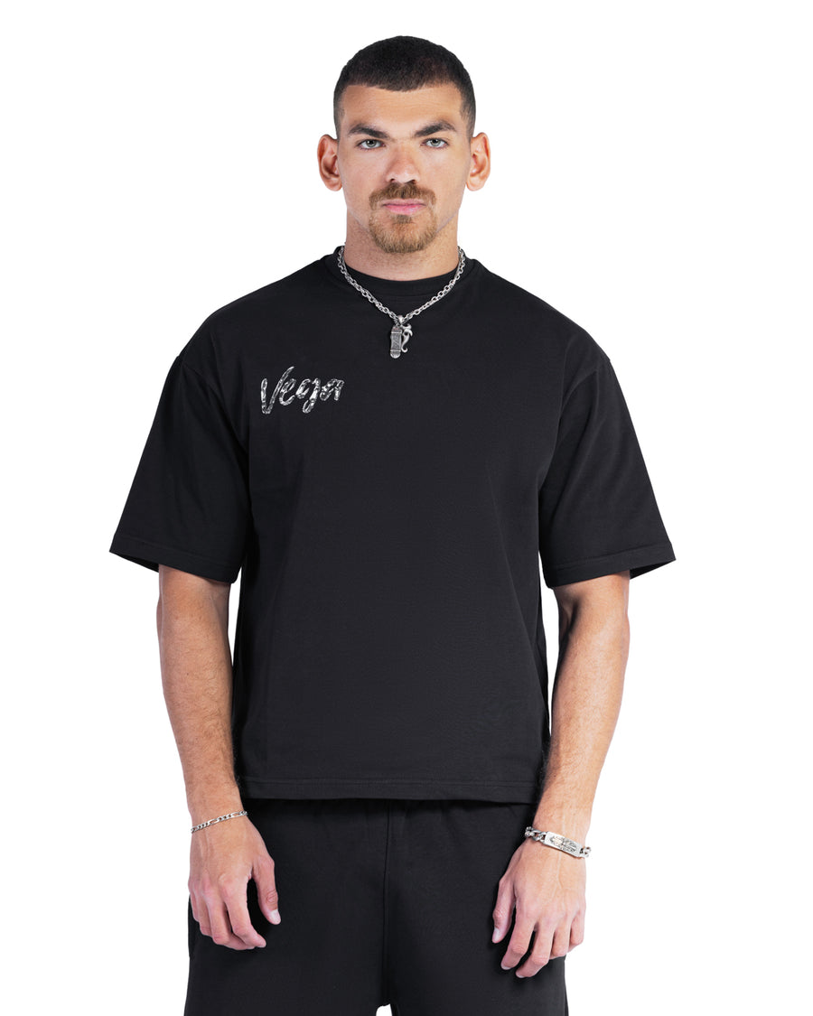 BLACK DOUBLE TEE