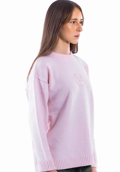 BABY PINK VEGA EMBLEM KNIT