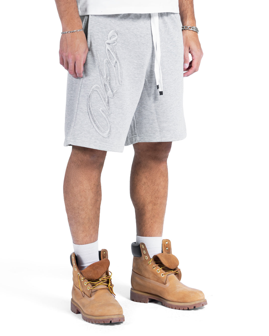 LIGHT GREY SIGNATURE SHORT