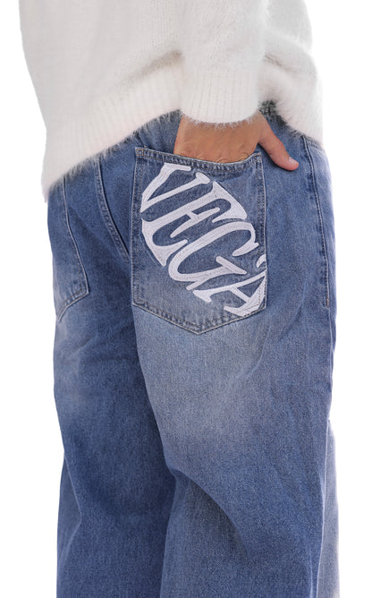 DARK BLUE BACKPOCKET JEANS