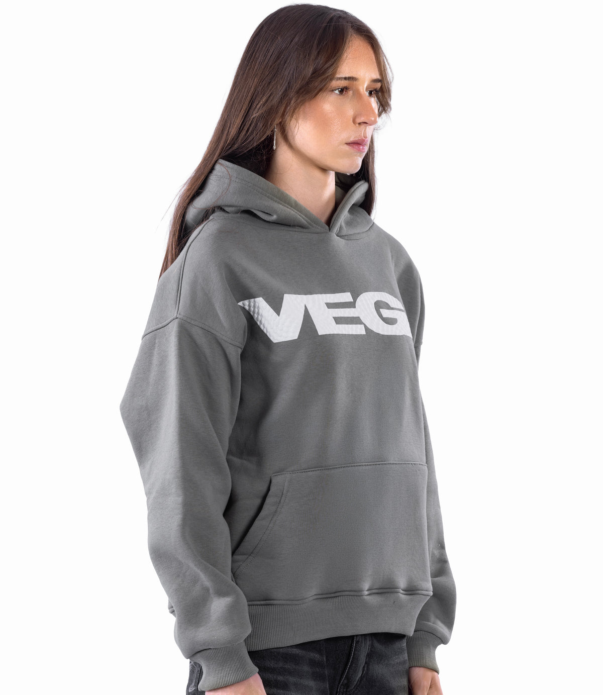 GRAY VEGA TEXTURE HOODIE