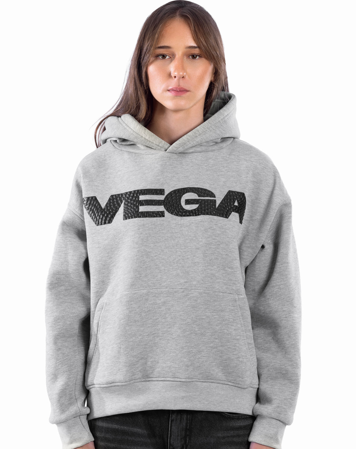 LIGHT GRAY VEGA TEXTURE HOODIE
