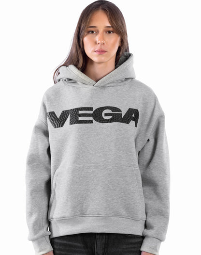 LIGHT GRAY VEGA TEXTURE HOODIE