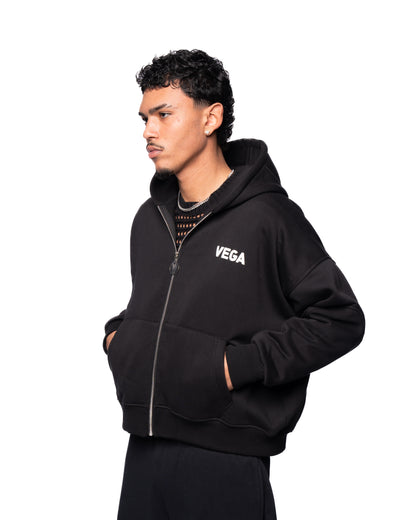 BLACK BASIC ZIP UP
