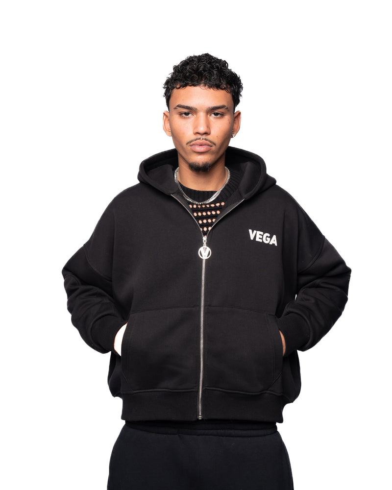 BLACK BASIC ZIP UP