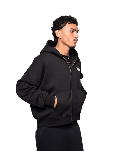 BLACK BASIC ZIP UP