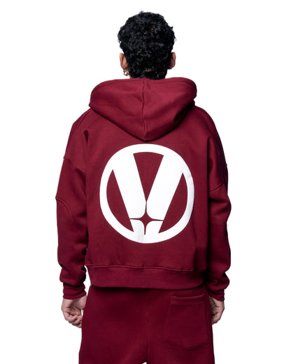 MAROON BASIC ZIP UP