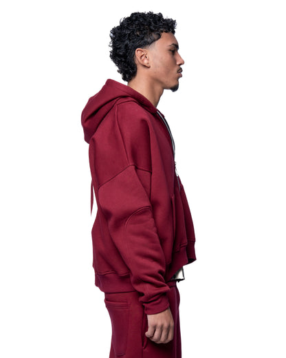 MAROON BASIC ZIP UP