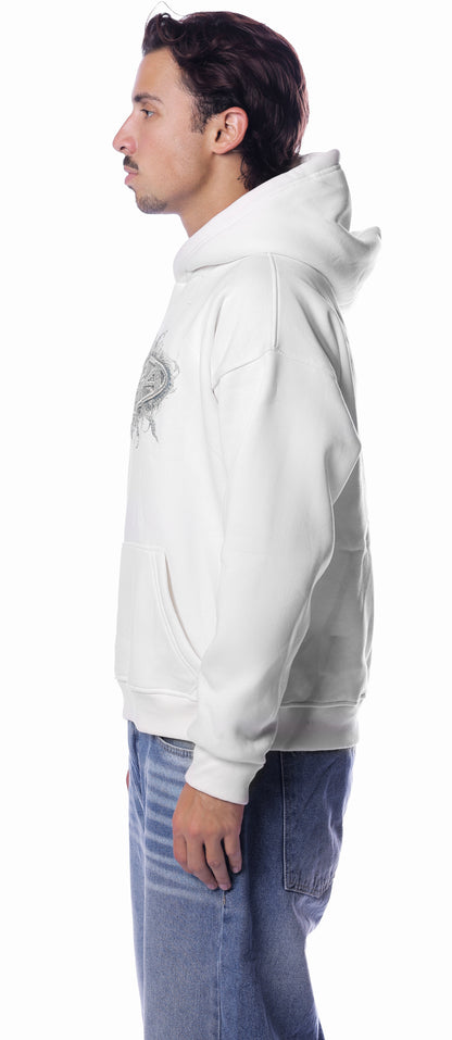 WHITE VEGA ICON HOODIE